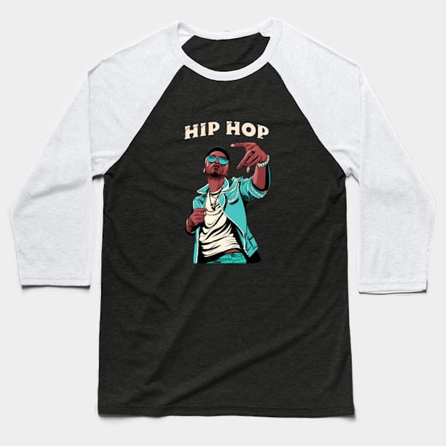 Hip Hop Art Work Baseball T-Shirt by masksutopia